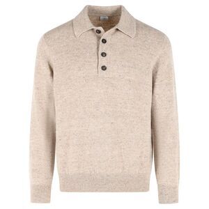 Eleventy Beige Wool Polo Shirt Men